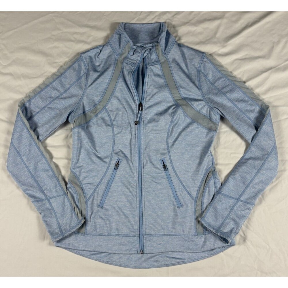 Tangerine Women’s M Blue Full Zip Athletic Jacket Mesh Thumbholes Running